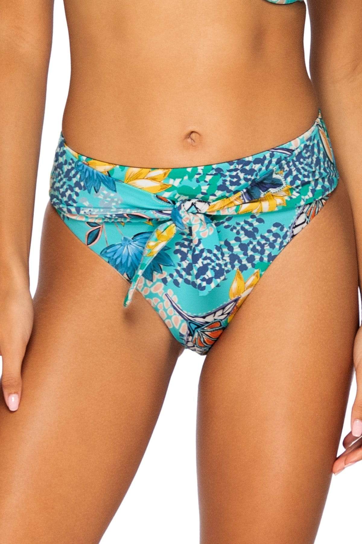 Bestswimwear - Sunsets Aqua Reef Tessa Tie High Rise