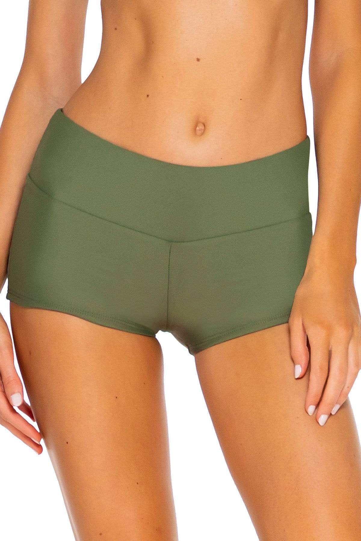 Bestswimwear - Sunsets Olive Seascape Swim Short