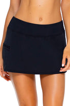Bestswimwear -  Sunsets Black Sporty Swim Skirt