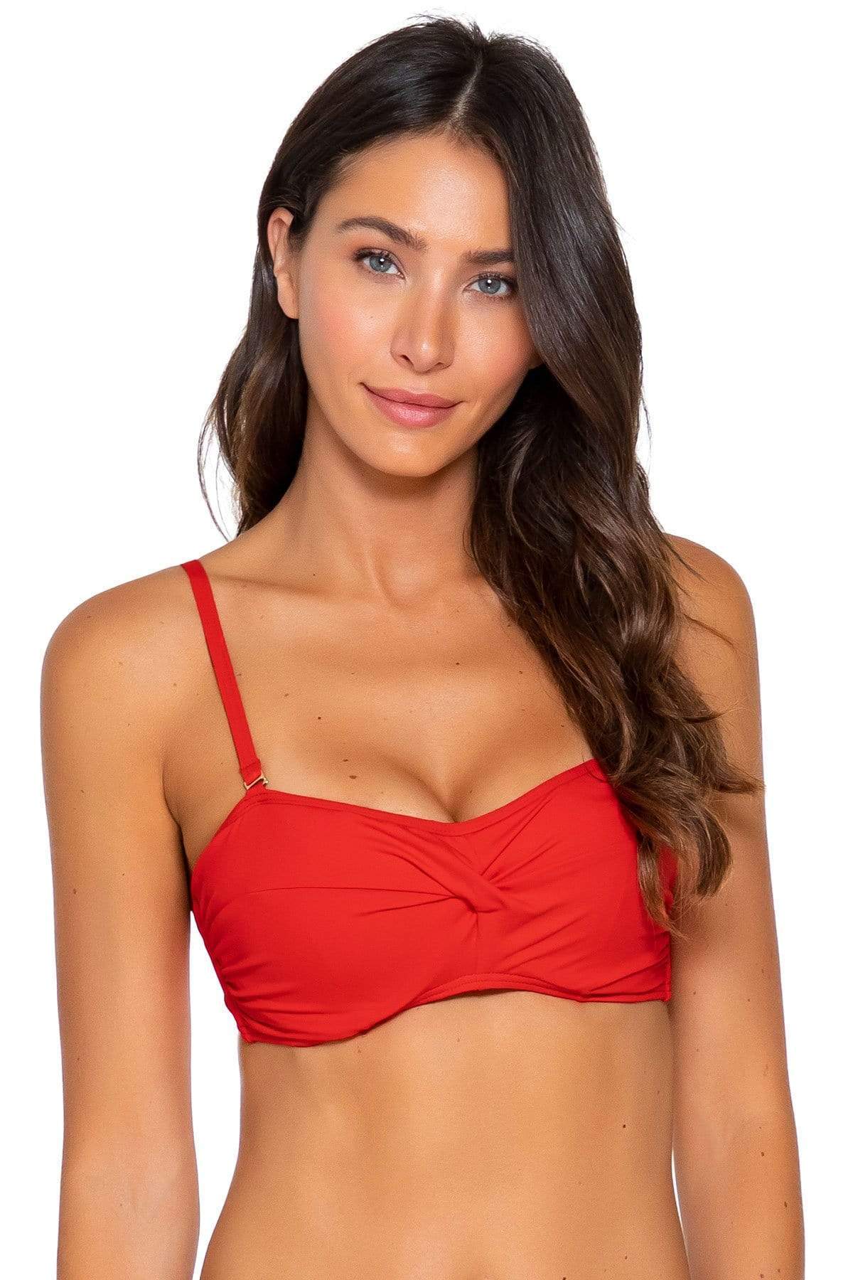 Bestswimwear -  Sunsets Scarlet Iconic Twist Bandeau