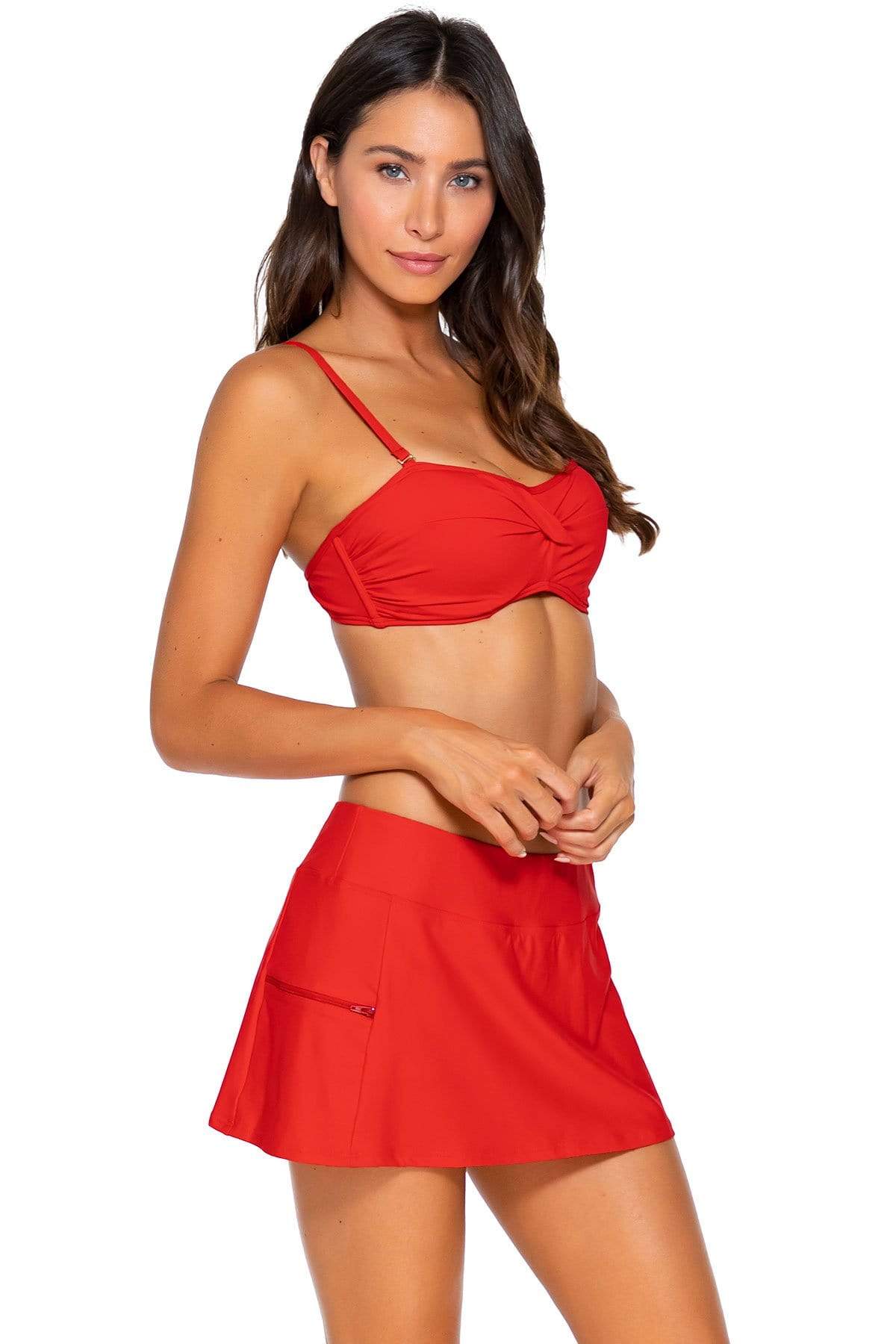 Bestswimwear -  Sunsets Scarlet Sporty Swim Skirt