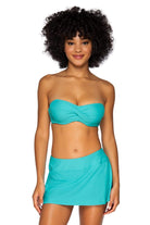 Bestswimwear -  Sunsets Seaside Aqua Sporty Swim Skirt