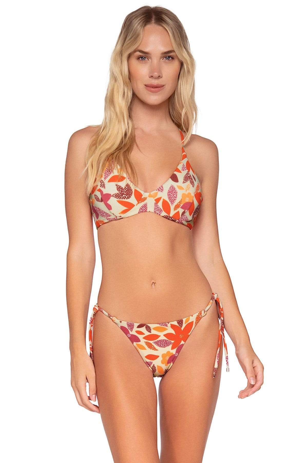 Bestswimwear -  Swim Systems Pressed Petals Holly Tie Side